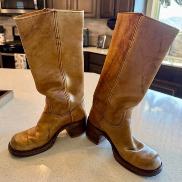 FRYE vintage 8152 black label campus banana boots size 5.5 - Picture 11 of 12